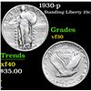 Image 1 : 1930-p Standing Liberty Quarter 25c Grades vf++