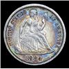 Image 2 : 1884-p Rainbow Toned Seated Liberty Dime 10c Grades xf+