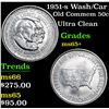 Image 1 : 1951-s Wash/Car Old Commem Half Dollar 50c Grades GEM+ Unc