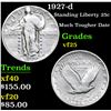 Image 1 : 1927-d Standing Liberty Quarter 25c Grades vf+