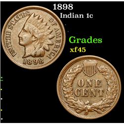 1898 Indian Cent 1c Grades xf+