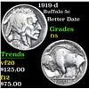 Image 1 : 1919-d Buffalo Nickel 5c Grades f+