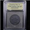 Image 4 : ***Auction Highlight*** 1796 Liberty Cap Flowing Hair large cent 1c Graded g+ By USCG (fc)