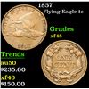 Image 1 : 1857 Flying Eagle Cent 1c Grades xf+