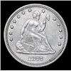 Image 2 : 1877-p Seated Liberty Quarter 25c Grades Unc Details
