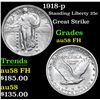 Image 1 : 1918-p Standing Liberty Quarter 25c Grades Choice AU/BU Slider FH