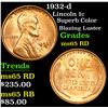 Image 1 : 1932-d Lincoln Cent 1c Grades GEM Unc RD