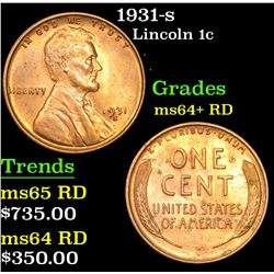 1931-s Lincoln Cent 1c Grades Choice+ Unc RD