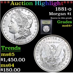 ***Auction Highlight*** 1881-o Morgan Dollar $1 Graded Choice+ Unc By USCG (fc)