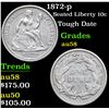 Image 1 : 1872-p Seated Liberty Dime 10c Grades Choice AU/BU Slider