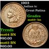 Image 1 : 1903 Indian Cent 1c Grades Select+ Unc BN