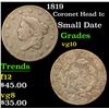 Image 1 : 1819 Coronet Head Large Cent 1c Grades vg+