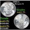 Image 1 : 1881-s Morgan Dollar $1 Grades Choice Unc+ PL
