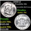 Image 1 : 1950-d Franklin Half Dollar 50c Grades Choice Unc+ FBL