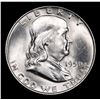 Image 2 : 1950-d Franklin Half Dollar 50c Grades Choice Unc+ FBL