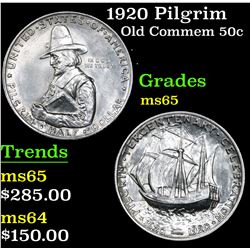 1920 Pilgrim Old Commem Half Dollar 50c Grades GEM Unc