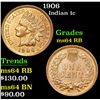 Image 1 : 1906 Indian Cent 1c Grades Choice Unc RB