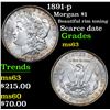 Image 1 : 1891-p Morgan Dollar $1 Grades Select Unc