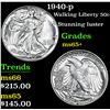 Image 1 : 1940-p Walking Liberty Half Dollar 50c Grades GEM+ Unc