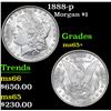 Image 1 : 1888-p Morgan Dollar $1 Grades GEM+ Unc