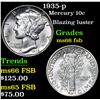 Image 1 : 1935-p Mercury Dime 10c Grades GEM+ FSB