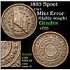 Image 1 : 1863 Spoot Civil War Token 1c Grades vf++