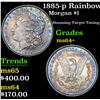 Image 1 : 1885-p Rainbow Toned Morgan Dollar $1 Grades Choice+ Unc