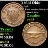 Image 1 : (1863) Ohio Civil War Token 1c Grades Select AU