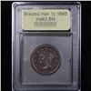 Image 4 : ***Auction Highlight*** 1845 Braided Hair Large Cent 1c Graded Select Unc BN By USCG (fc)