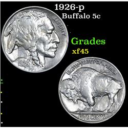 1926-p Buffalo Nickel 5c Grades xf+