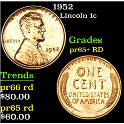 1952 Lincoln Cent 1c Grades Proof Choice Red