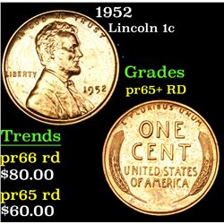 1952 Lincoln Cent 1c Grades Proof Choice Red