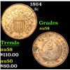 Image 1 : 1864 Two Cent Piece 2c Grades Choice AU/BU Slider
