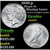 Image 1 : 1926-p Peace Dollar $1 Grades Choice+ Unc