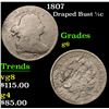 Image 1 : 1807 Draped Bust Half Cent 1/2c Grades g+