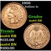 Image 1 : 1909 Indian Cent 1c Grades Choice Unc RB