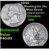 Image 1 : 1945 Washington Quarter 25c Grades vf++