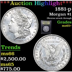 ***Auction Highlight*** 1881-p Morgan Dollar $1 Graded GEM+ Unc By USCG (fc)