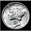 Image 2 : 1927-p Mercury Dime 10c Grades Select+ Unc