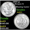 Image 1 : 1897-p Morgan Dollar $1 Grades Choice+ Unc
