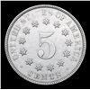Image 3 : 1870 Shield Nickel 5c Grades xf