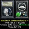 Image 1 : 1993-s Bill Of Rights Modern Commem Dollar $1 Graded GEM++ Proof Deep Cameo By USCG