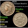 Image 1 : 1835 Coronet Head Large Cent 1c Grades vf++