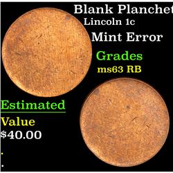 Blank Planchet Lincoln Cent 1c Grades Select Unc RB