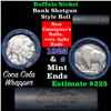 Image 1 : Buffalo Nickel Shotgun Roll in Old Bank Style Wrapper 1923 & s Mint Ends (fc)