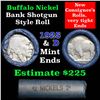Image 1 : Buffalo Nickel Shotgun Roll in Old Bank Style Wrapper 1925 & d Mint Ends (fc)