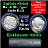 Image 1 : Buffalo Nickel Shotgun Roll in Old Bank Style Wrapper 1923 & d Mint Ends (fc)