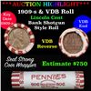 Image 1 : Mixed small cents roll;  VDB reverse  & 1909-s Key Date Lincoln Ends, Wow!