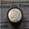 Image 2 : ***Auction Highlight*** Full Morgan/Peace silver dollar roll $20, 1890 & 1900 ends Mixed dates  (fc)
