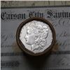 Image 3 : ***Auction Highlight*** Full Morgan/Peace silver dollar roll $20, 1890 & 1900 ends Mixed dates  (fc)